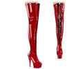 Pleaser - DELIGHT3027 Plattform Overknee Stiefel - Rot Product image